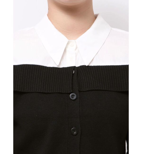 dazzlin「シャツレイヤードライクニットトップス」|ニット・セーター|