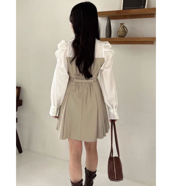 dazzlin「【追加生産分】長袖レイヤードシャツミニワンピース」|ワンピース|