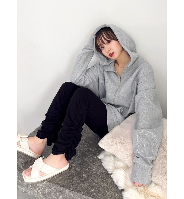 dazzlin「【吉田朱里】ストーンアートハーフジップフーディ」|パーカー|