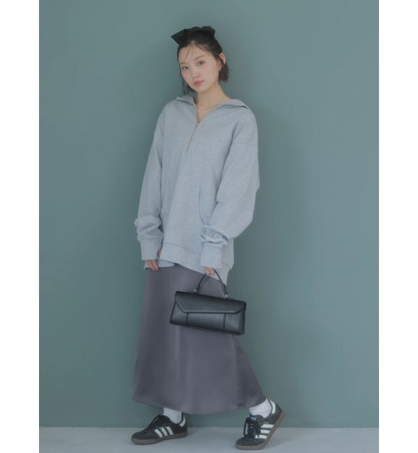 dazzlin「【吉田朱里】ストーンアートハーフジップフーディ」|パーカー|