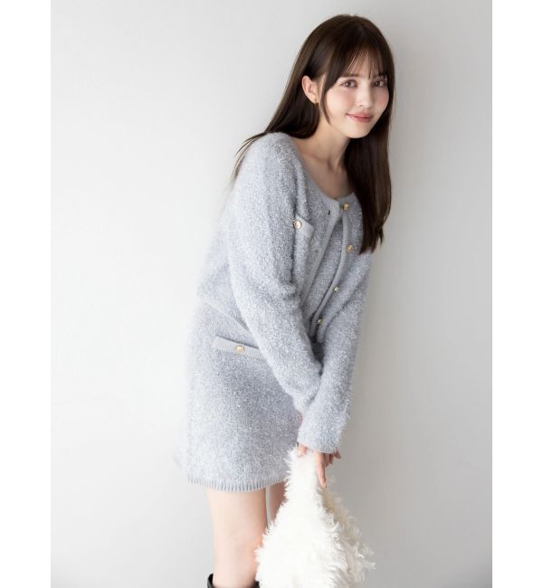 dazzlin「【セット対応】ヘアリーニットミニワンピース」|ワンピース|