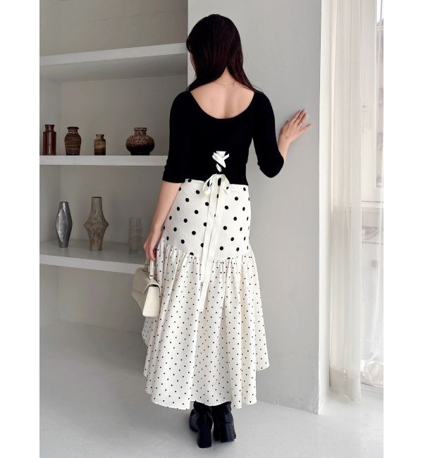 dazzlin「ドットジャカードイレヘムスカート」|スカート|