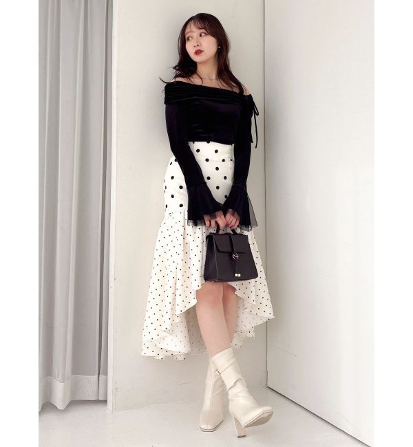 dazzlin「ドットジャカードイレヘムスカート」|スカート|