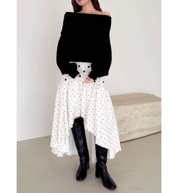 dazzlin「ドットジャカードイレヘムスカート」|スカート|