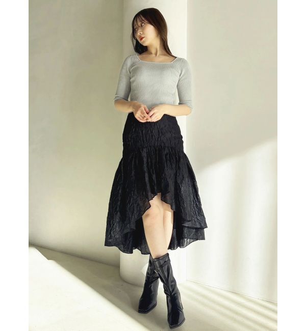 dazzlin「ドットジャカードイレヘムスカート」|スカート|