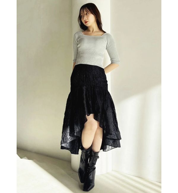 dazzlin「ドットジャカードイレヘムスカート」|スカート|