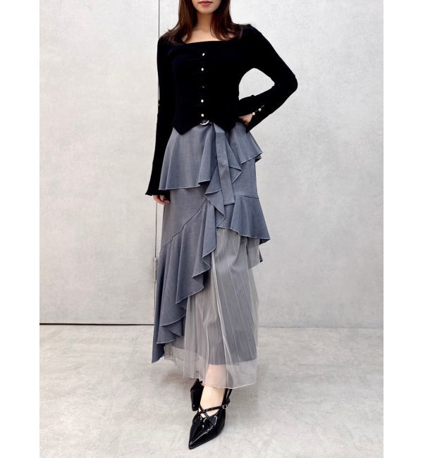 dazzlin「カーデカスケードトップス」|ニット・セーター|