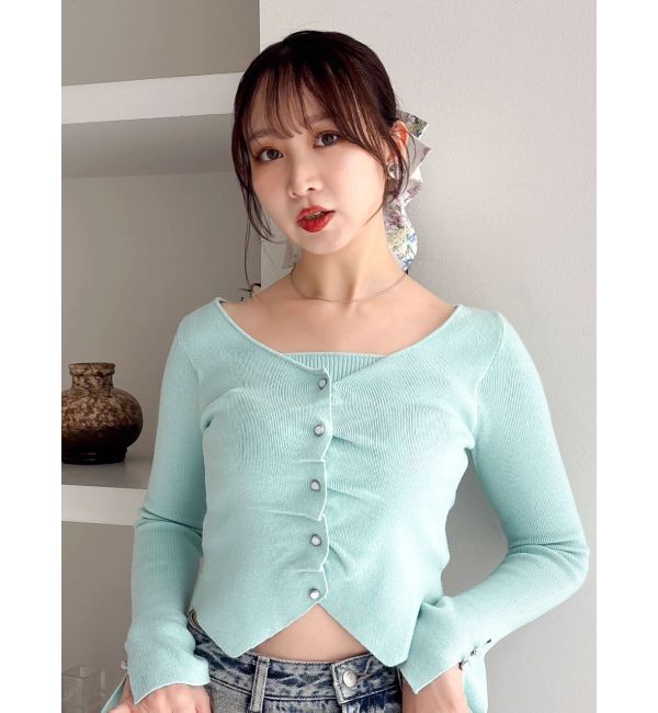 dazzlin「カーデカスケードトップス」|ニット・セーター|