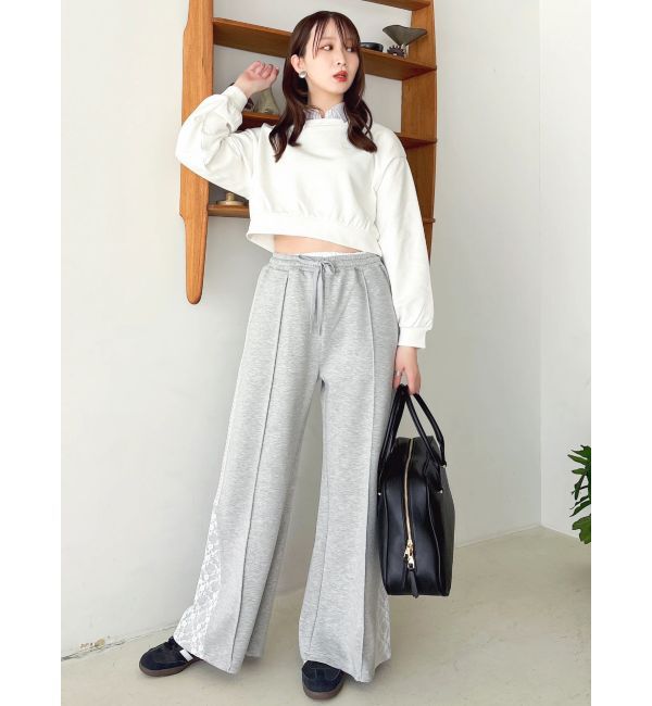 dazzlin「ボウタイシャツレイヤードスウェット」|スウェット・ジャージ|