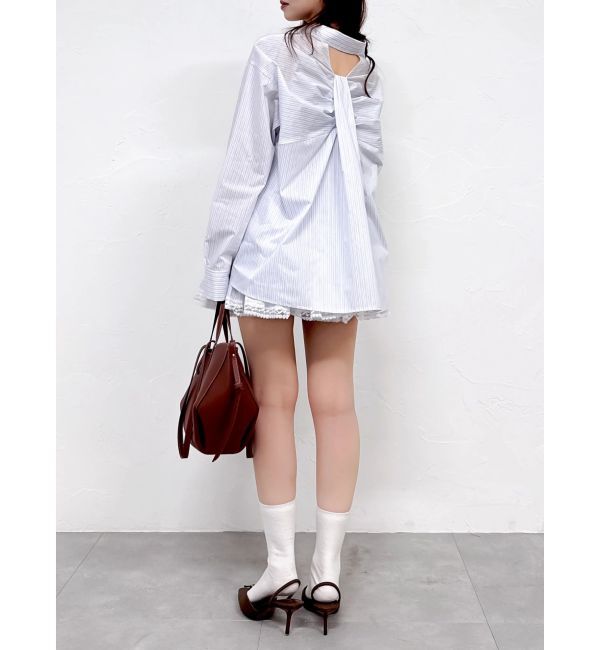 dazzlin「バックリボンオーバーシャツ」|シャツ・ブラウス|