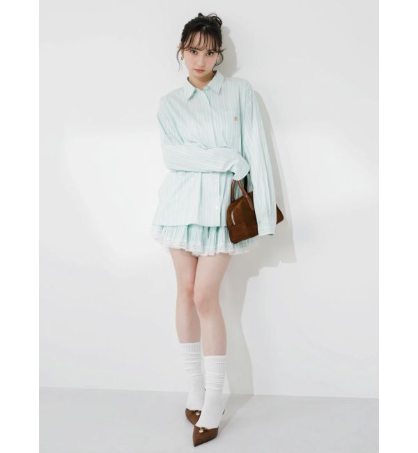 dazzlin「バックリボンオーバーシャツ」|シャツ・ブラウス|