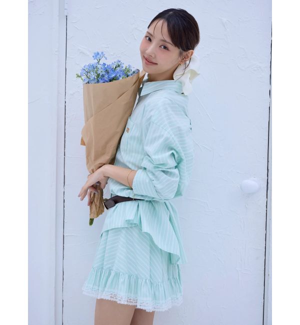 dazzlin「バックリボンオーバーシャツ」|シャツ・ブラウス|