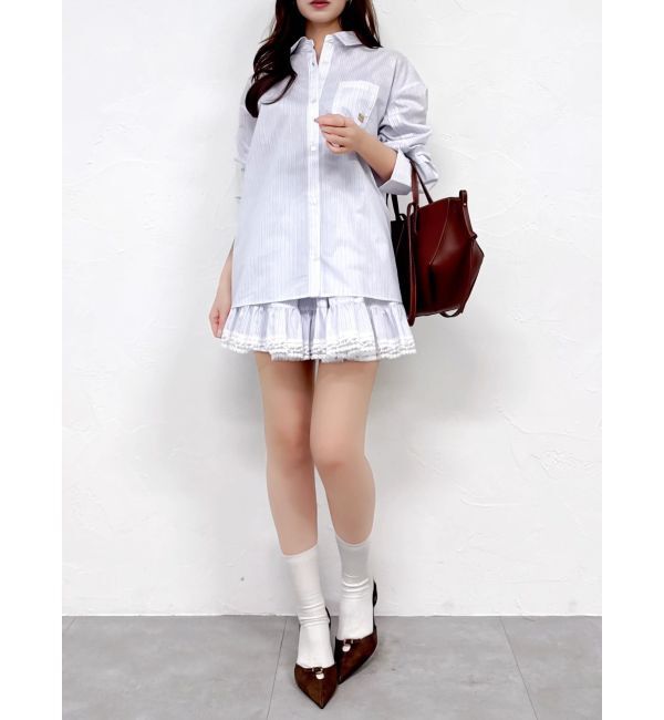 dazzlin「イレヘムシャツミニスカート」|スカート|