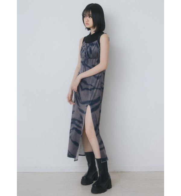 EMODA「ギャザースリットベロアワンピース」|ワンピース|