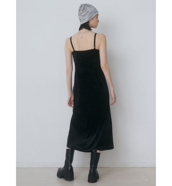 EMODA「ギャザースリットベロアワンピース」|ワンピース|