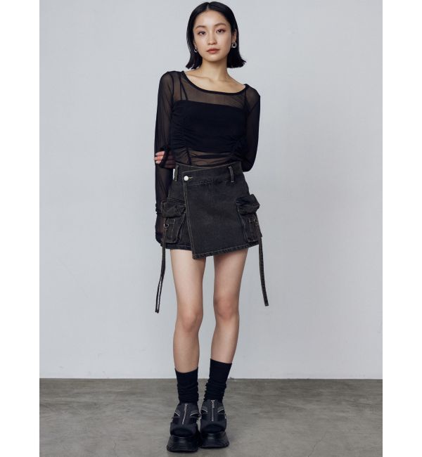 EMODA「チョーカーリボンシアートップ」|Tシャツ・カットソー|