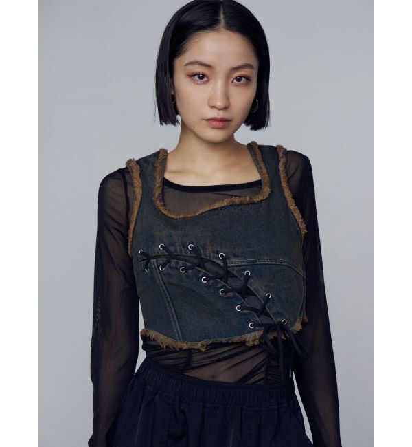 EMODA「チョーカーリボンシアートップ」|Tシャツ・カットソー|