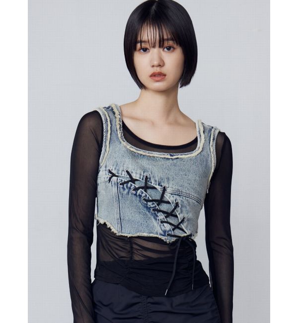 EMODA「チョーカーリボンシアートップ」|Tシャツ・カットソー|