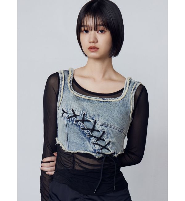 EMODA「チョーカーリボンシアートップ」|Tシャツ・カットソー|