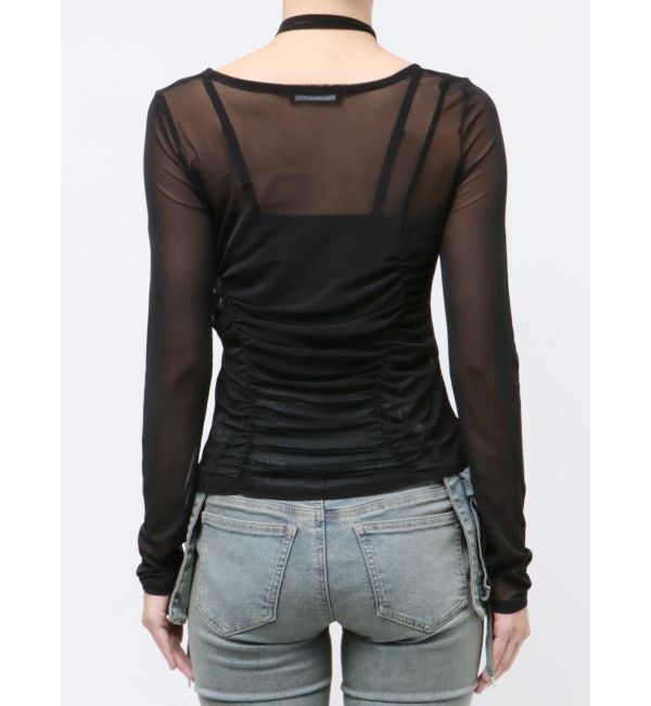 EMODA「チョーカーリボンシアートップ」|Tシャツ・カットソー|