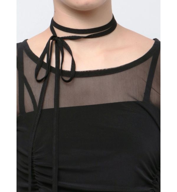 EMODA「チョーカーリボンシアートップ」|Tシャツ・カットソー|