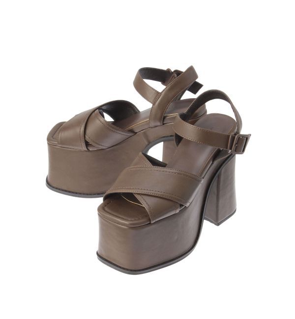 EMODA「クロスバルキーフォームサンダル」|サンダル|