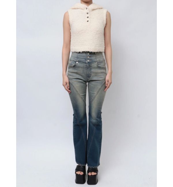 EMODA「シャギーフードニットタンクトップ」|ニット・セーター|