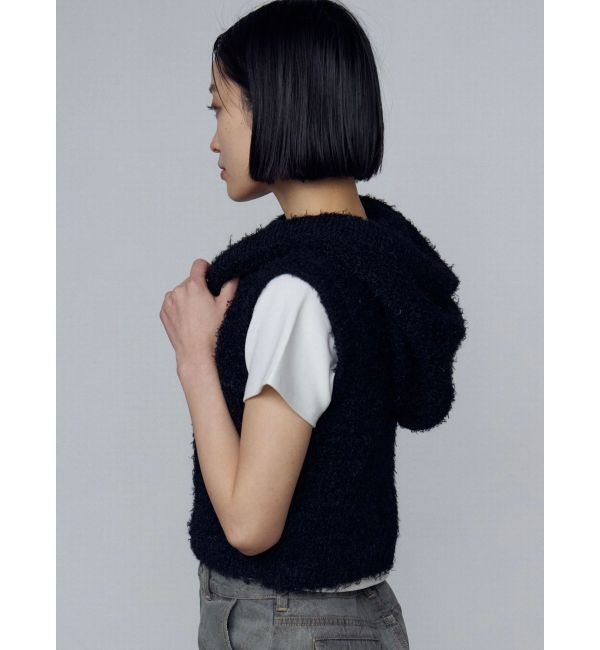 EMODA「シャギーフードニットタンクトップ」|ニット・セーター|