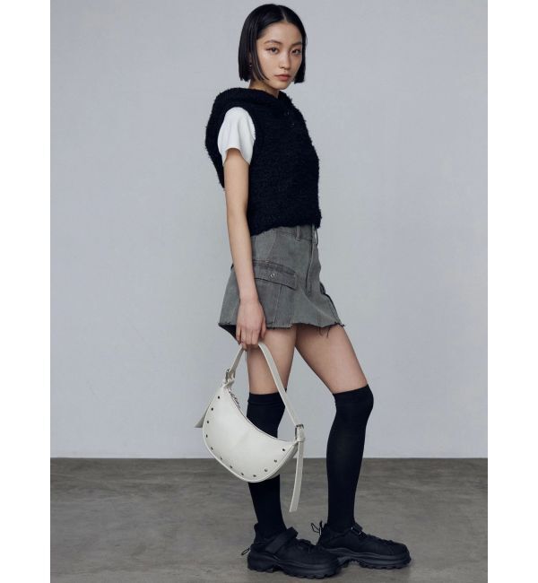 EMODA「シャギーフードニットタンクトップ」|ニット・セーター|