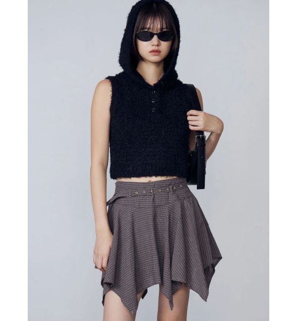 EMODA「シャギーフードニットタンクトップ」|ニット・セーター|