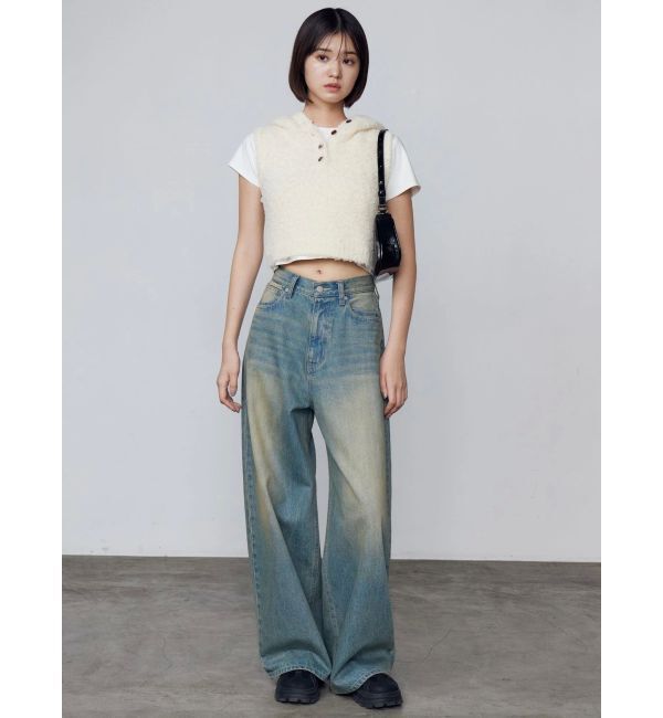 EMODA「シャギーフードニットタンクトップ」|ニット・セーター|