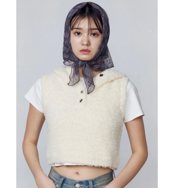 EMODA「シャギーフードニットタンクトップ」|ニット・セーター|