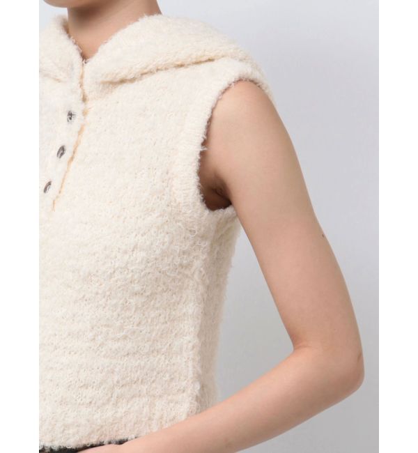 EMODA「シャギーフードニットタンクトップ」|ニット・セーター|