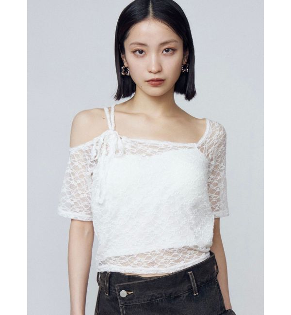 EMODA「レーススキンフィットトップ」|Tシャツ・カットソー|