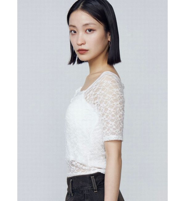 EMODA「レーススキンフィットトップ」|Tシャツ・カットソー|