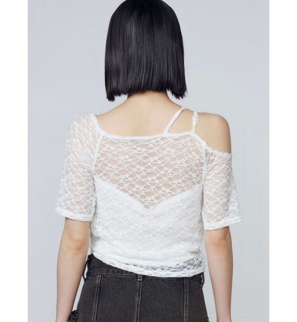 EMODA「レーススキンフィットトップ」|Tシャツ・カットソー|
