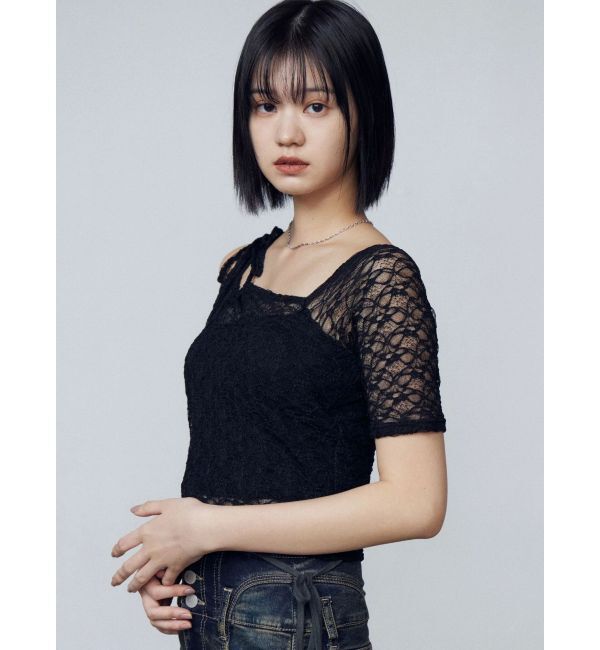 EMODA「レーススキンフィットトップ」|Tシャツ・カットソー|