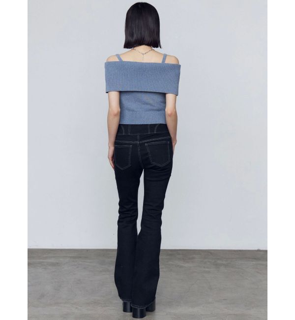 EMODA「フロントボタンオフショルダーニット」|ニット・セーター|