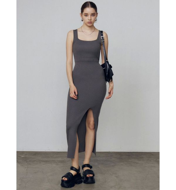 EMODA「リブスリットマキシニットワンピース」|ワンピース|