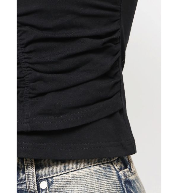 EMODA「アシンメトリーギャザーレイヤートップ」|Tシャツ・カットソー|