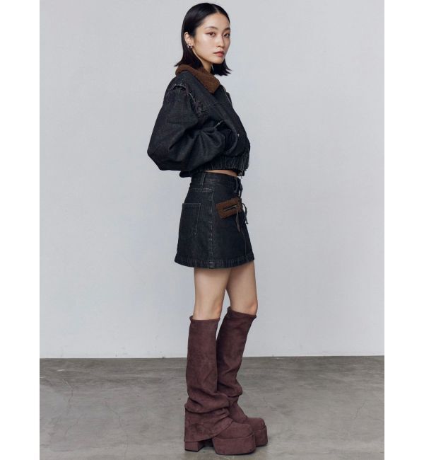 EMODA「ボアポケットミニスカート」|スカート|