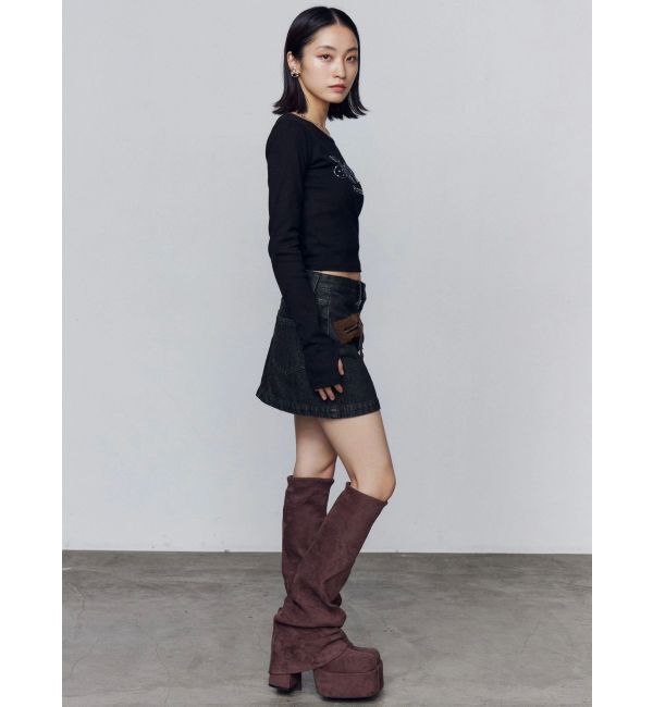 EMODA「ボアポケットミニスカート」|スカート|