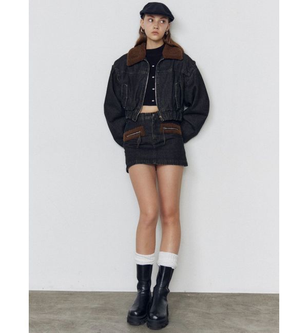 EMODA「ボアポケットミニスカート」|スカート|