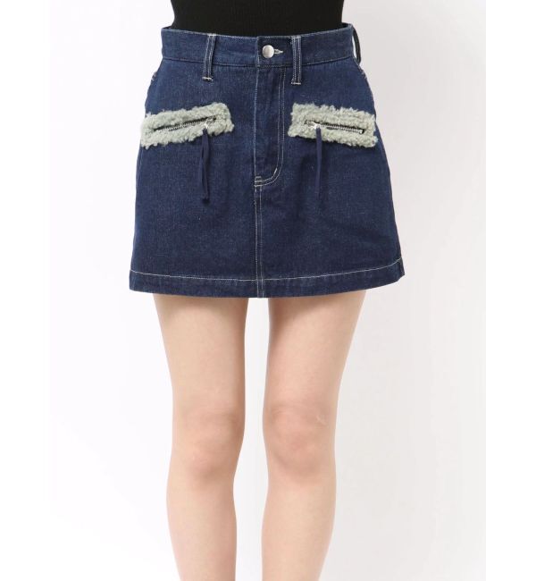 EMODA「ボアポケットミニスカート」|スカート|