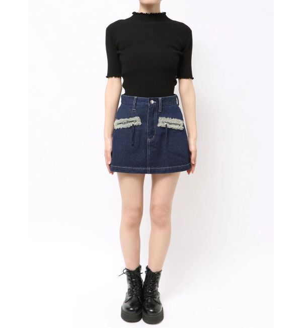 EMODA「ボアポケットミニスカート」|スカート|