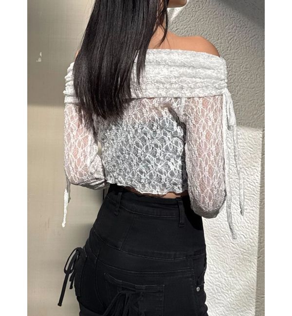 EMODA「レースオフショルダートップ」|Tシャツ・カットソー|
