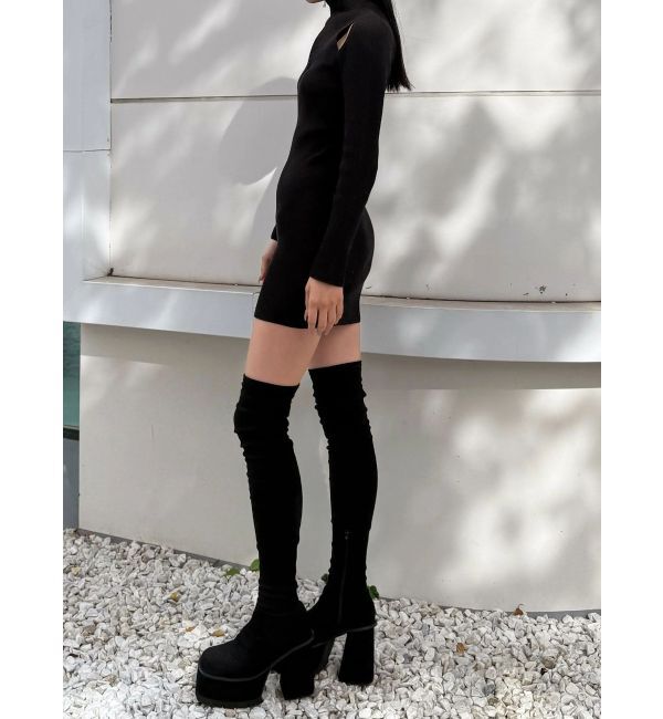 EMODA「オープンリブジップニットワンピース」|ワンピース|