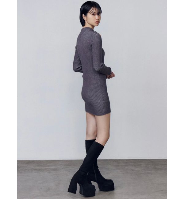 EMODA「オープンリブジップニットワンピース」|ワンピース|