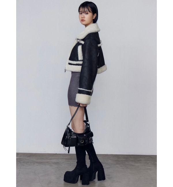 EMODA「オープンリブジップニットワンピース」|ワンピース|