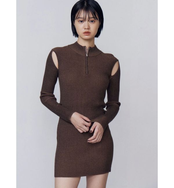 EMODA「オープンリブジップニットワンピース」|ワンピース|